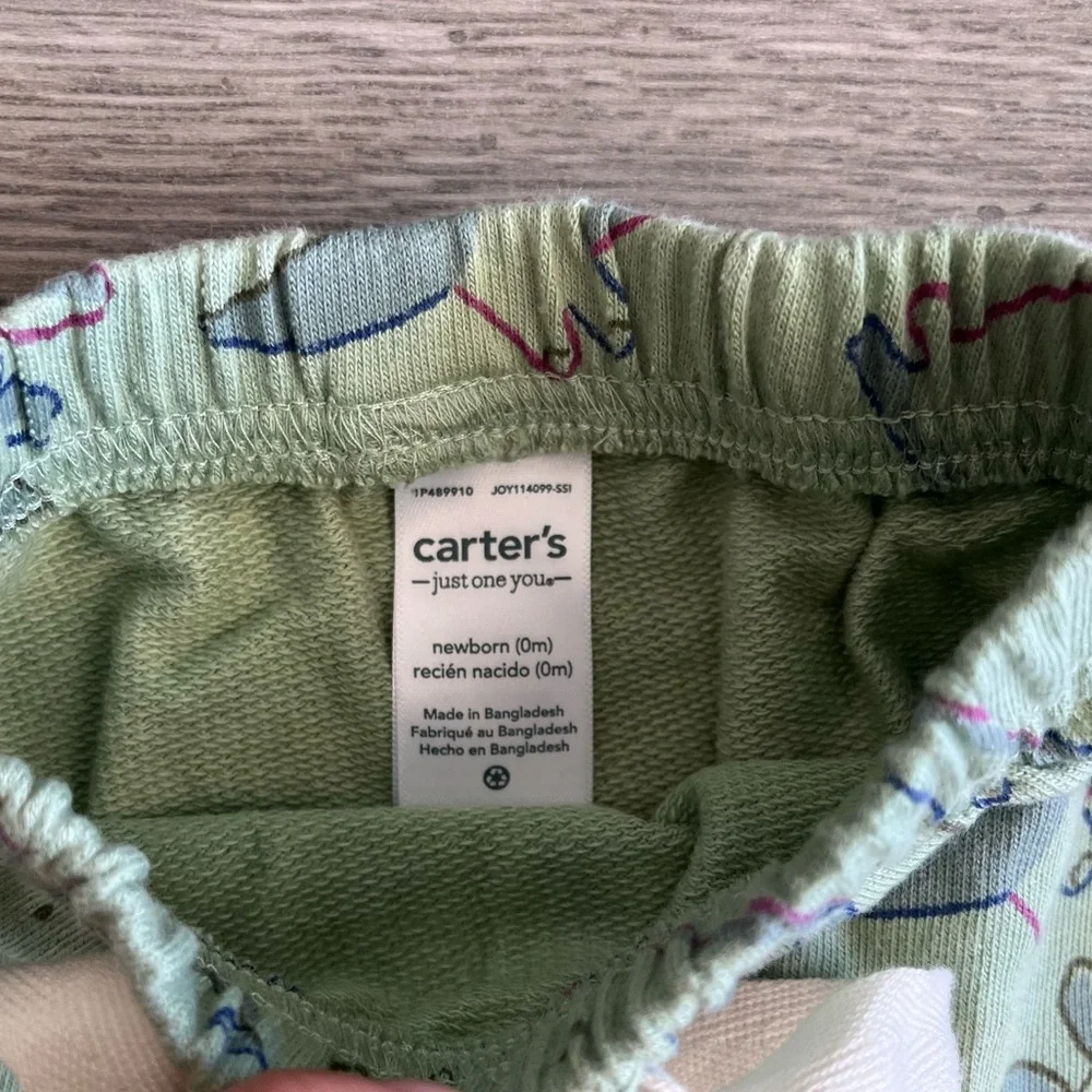 Carter’s Just One You Newborn Baby Boy Dinosaur Tank Top Shorts Outfit Blue - Picture 5 of 6